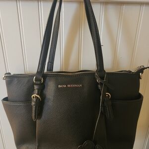 Dana Buchman Black Textured Tote